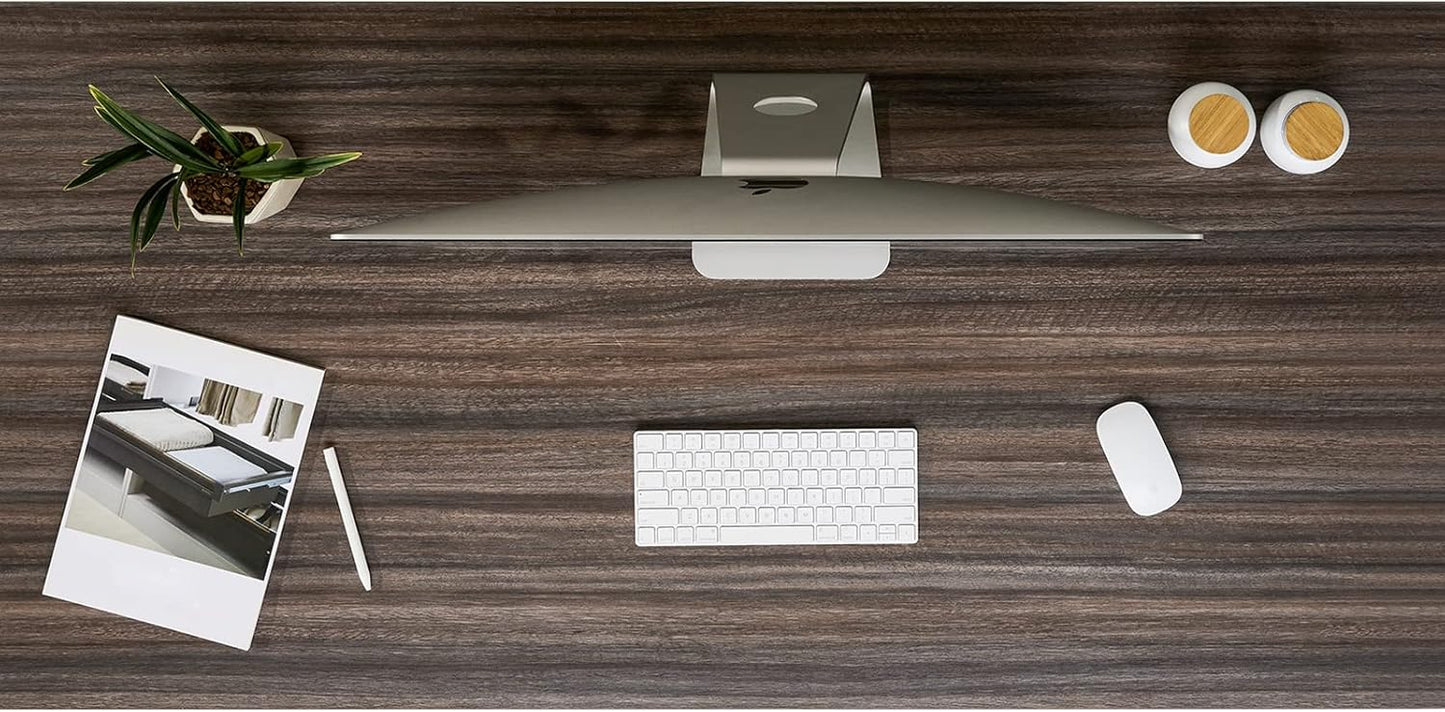 Kaboon Universal Tabletop 55"x27.5", Solid One-Piece Melamine Table Top, Double Desk L-Desk DIY, Home and Office Countertop,Eucalyptus