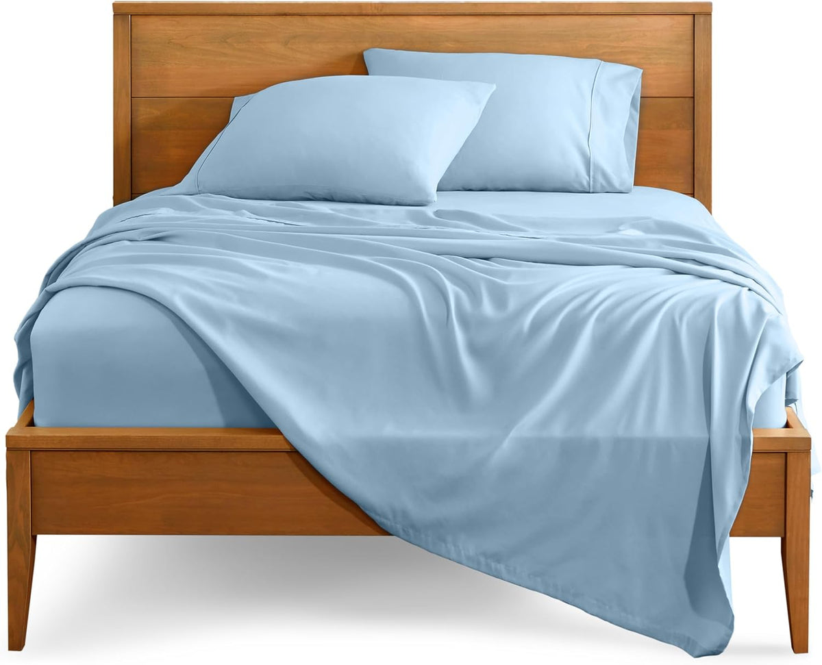 Bare Home Twin XL Sheet Set - College Dorm Size - Luxury 1800 Ultra-Soft Microfiber Twin Extra Long Bed Sheets - Deep Pockets - Easy Fit - Extra Soft - 3 Piece Set - Bed Sheets (Twin XL, Light Blue)