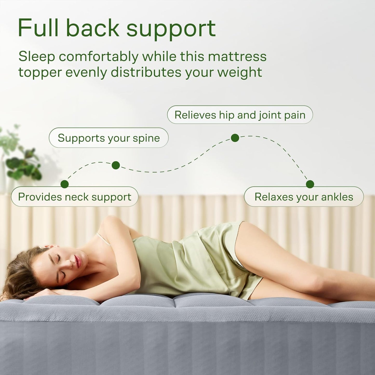 Ultra Soft California King Size Mattress Topper - Viscose Made from Bamboo Pillow Top Mattress Pad for Back Pain Relief - Naturally Cooling for Hot Sleepers, Grey