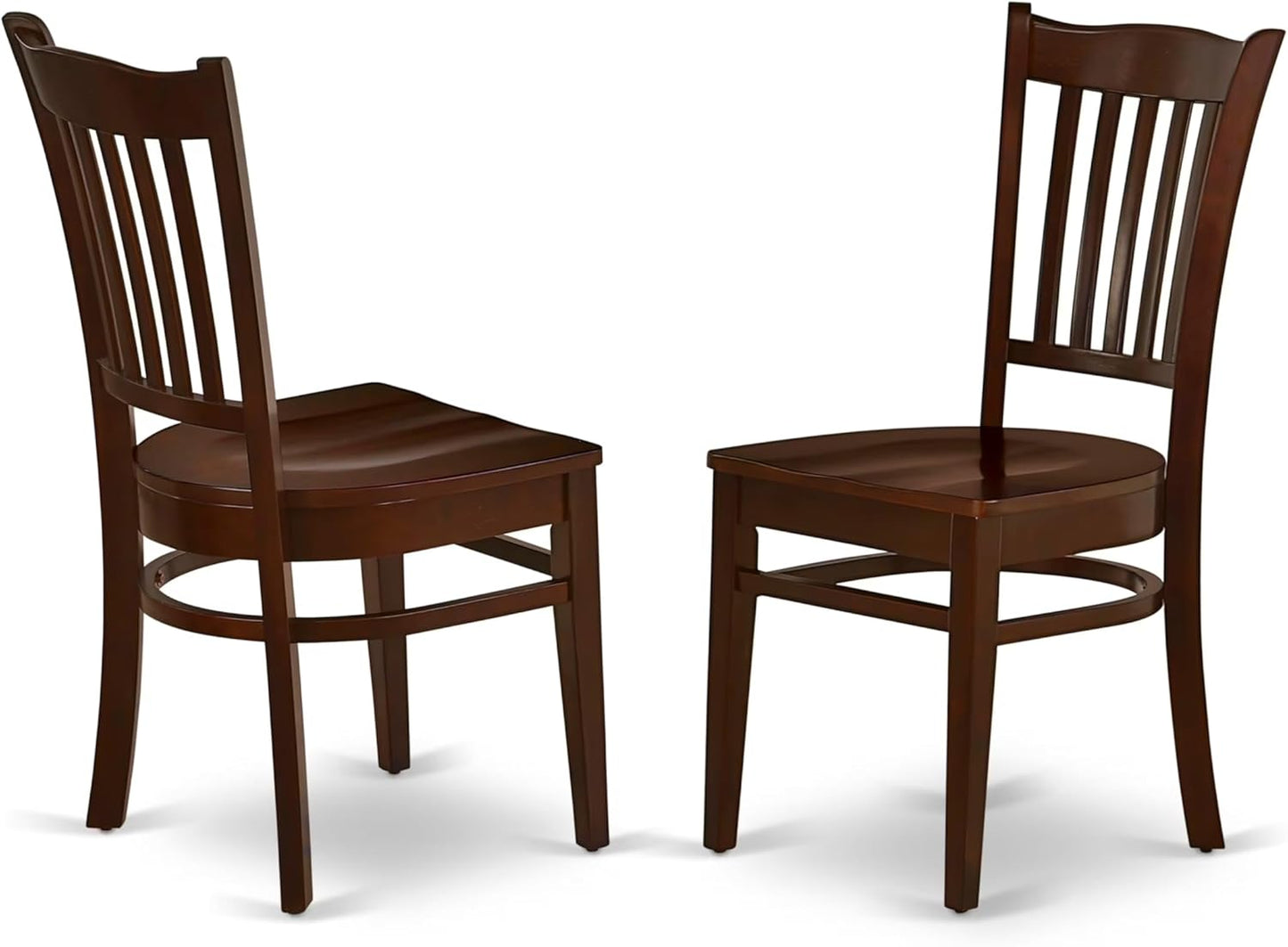 East West Furniture MZGR3-MAH-W 3 Piece Dinette Set for Small Spaces Contains a Rectangle Dining Table with Dropleaf and 2 Kitchen Dining Chairs, 36x54 Inch, Mahogany