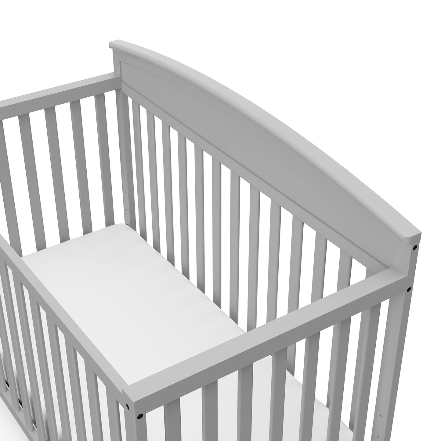 Graco Benton 5 in 1 Convertible Crib (GREENGUARD Gold Certified) with Premium Foam Crib and Toddler Mattress Included - Pebble Gray, Converts from Baby Crib to Toddler Bed, Daybed and Full-Size Bed