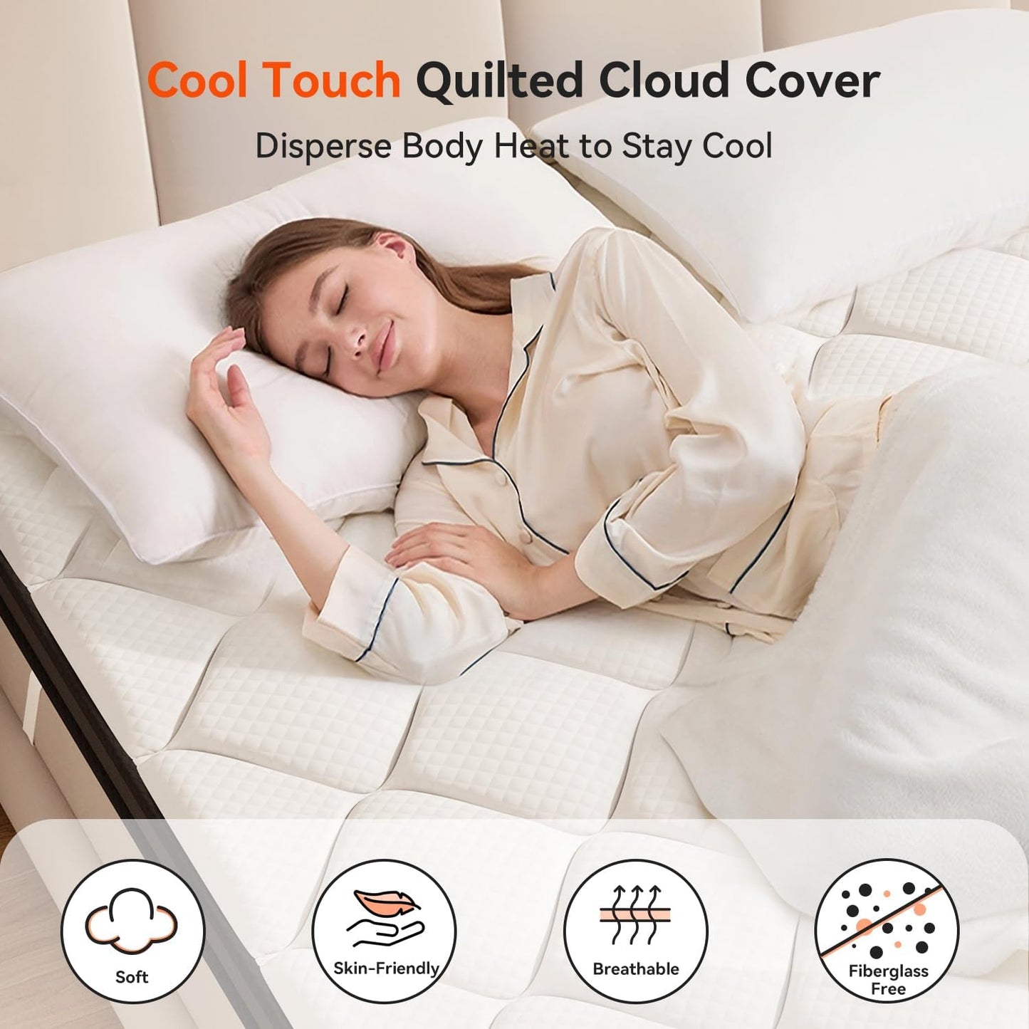 ELEMUSE 3 Inch Full Memory Foam Mattress Topper, High Density Gel Foam Bed Toppers with Cooling Pillowtop for Back Pain Relief, Medium Firm Mattress Pad for Comfort Body Support