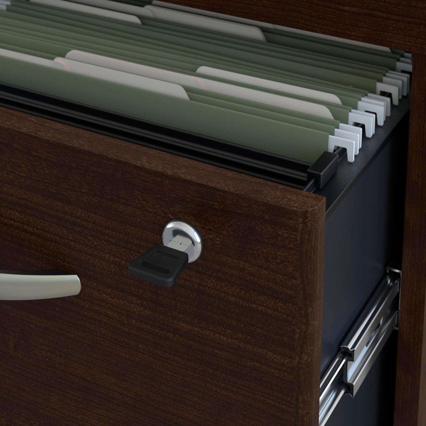 Bush Business Furniture Series C 3 Drawer Mobile File Cabinet in Mocha Cherry