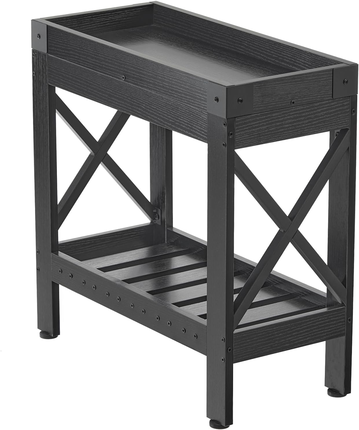 Narrow Side Table, End Table,Sofa Side Table, End Table Nightstand for Bedroom, Living Room, Small Spaces