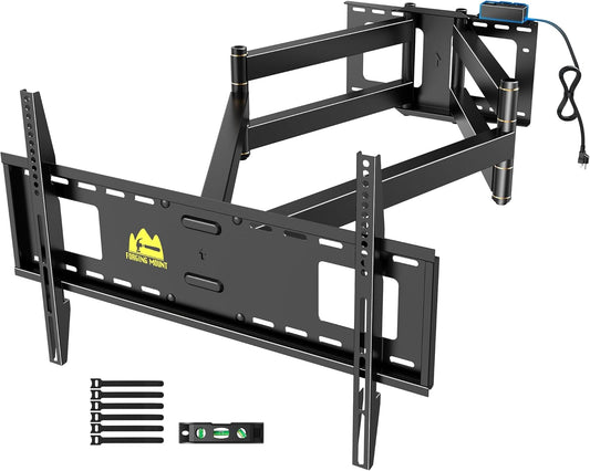 FORGING MOUNT Long Reach TV Wall Bracket Mount Swivel Tilt Full Motion TV Bracket 43 inch Articulating Arm Wall Mount,Fits 50 to 100 Inch Flat/Curve TVs,Holds 198LBS,VESA 800x600mm