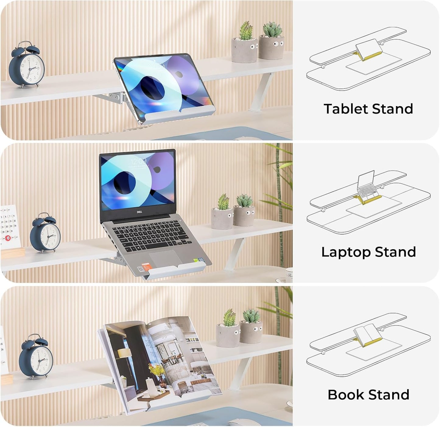 COMHOMA Electric Standing Desk with Drawers, 55 x 24 Inch Sit Stand up Desk with Monitor Stand, Laptop Stand, Height Adjustable Ergonomic Home Office Computer Desks with Memory Preset Controller
