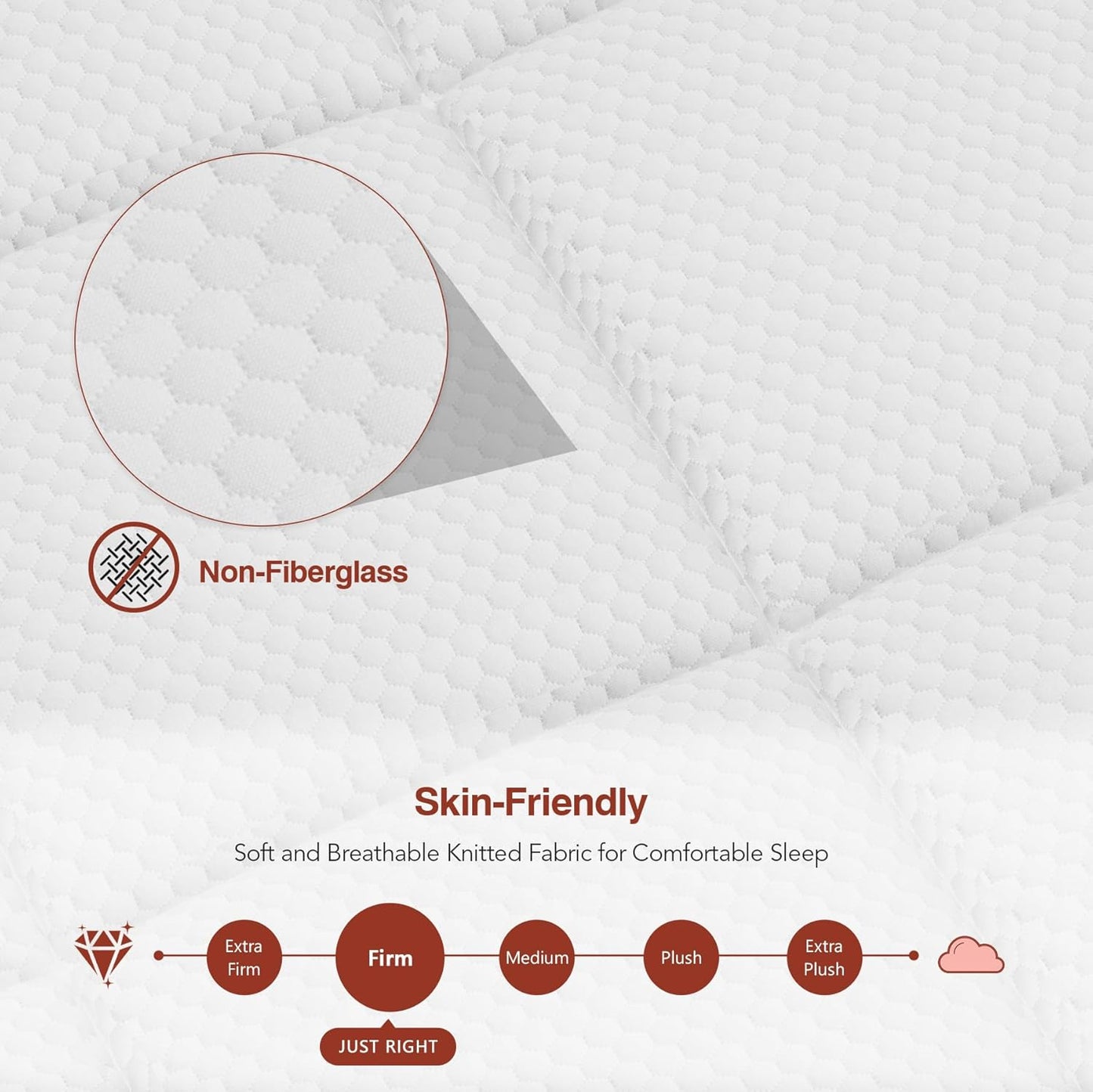 California King Mattress, 12 Inch Cal King Hybrid Mattress with Pressure Relief Gel Memory Foam & Motion Isolation Pocketed Springs, Firm Cali King Bed in a Box, CertiPUR-US