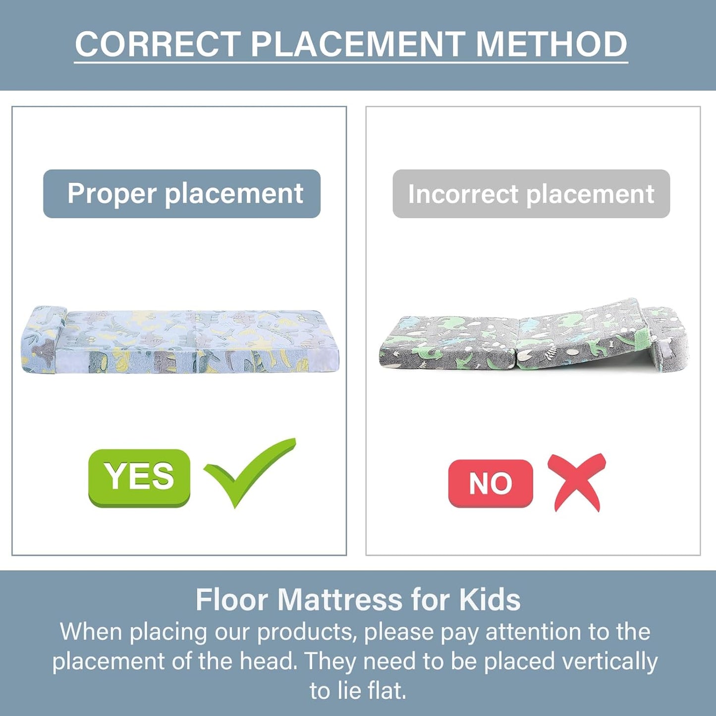 Tiita Folding Sofa Bed for Kids, Toddler Fold Out Couch With Removable Cover, Futon Sleeper Chair for Living Room, Guest Room - Dinosaur