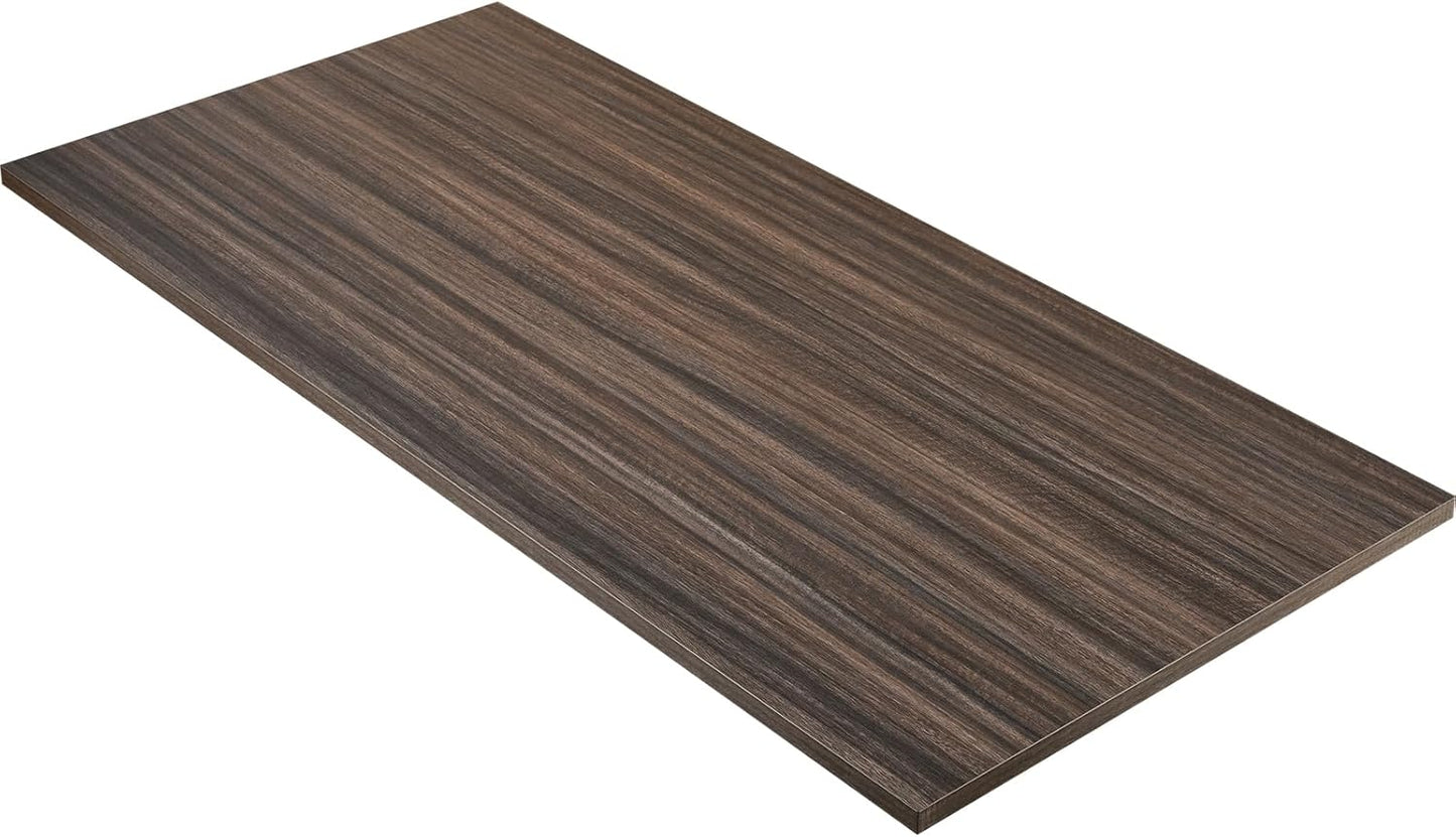 Kaboon Universal Tabletop 60"x18", Solid One-Piece Melamine Table Top, Double Desk L-Desk DIY, Home and Office Countertop,Eucalyptus