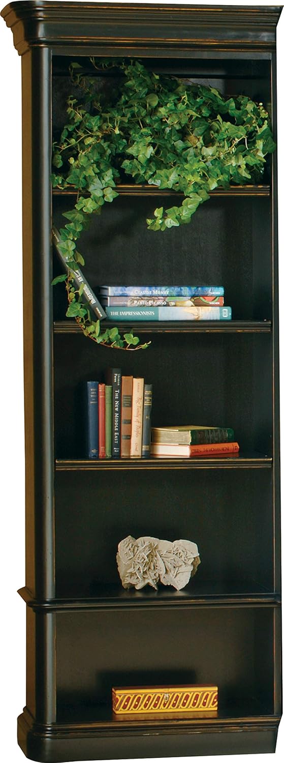 Hekman Furniture Louis Philippe Executive Left Bookcase – Traditional Distressed Wood Bookcase with Multi-Shelf Design Adjustable Shelves for Home Office Living Room & Classic Storage