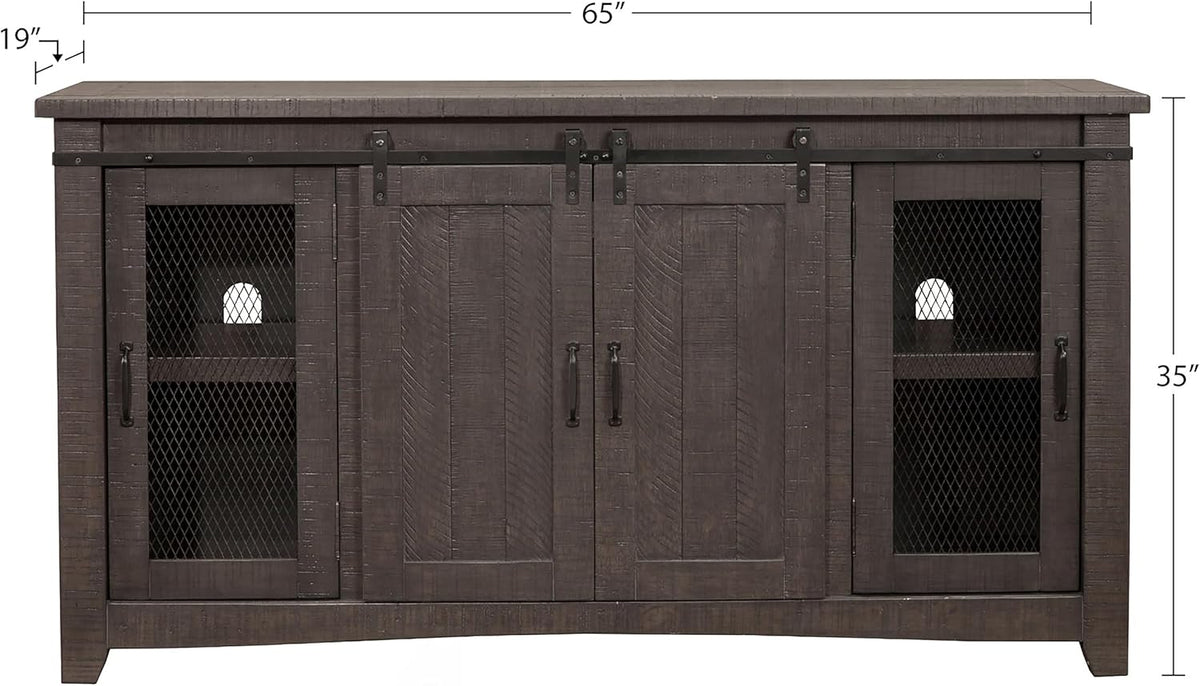 Martin Svensson Home Sierra 65" Solid Wood TV Stand, Grey