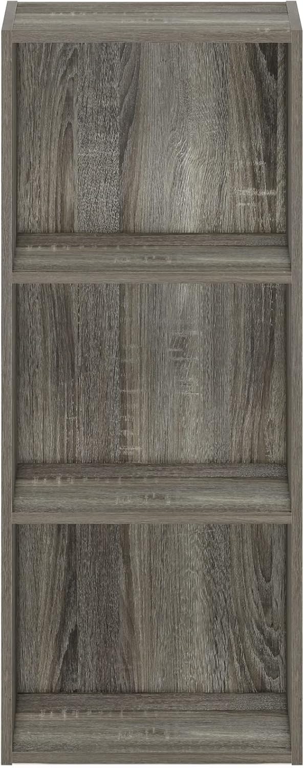 Furinno Luder Bookcase / Book / Storage , 3-Tier, Frenck Oak