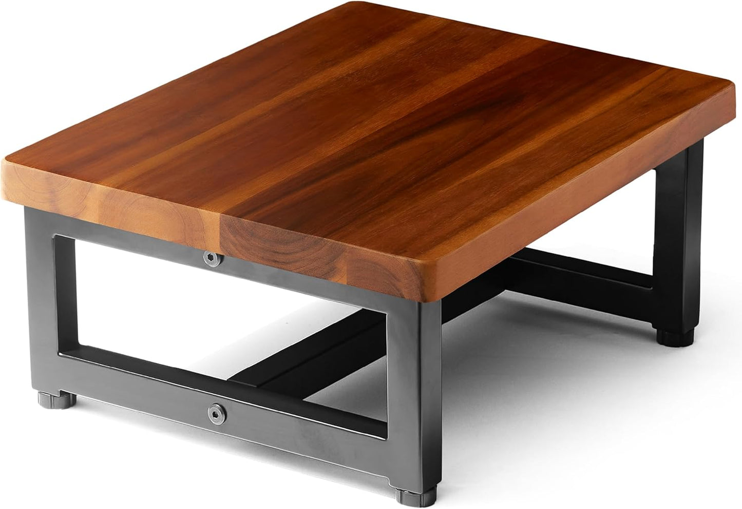 Wooden One Step Stool, Heavy Duty Step Stool for Adults & Kids, Supports up to 500lbs for Kitchen, Bathroom or Bedside Use (Acacia Wood)