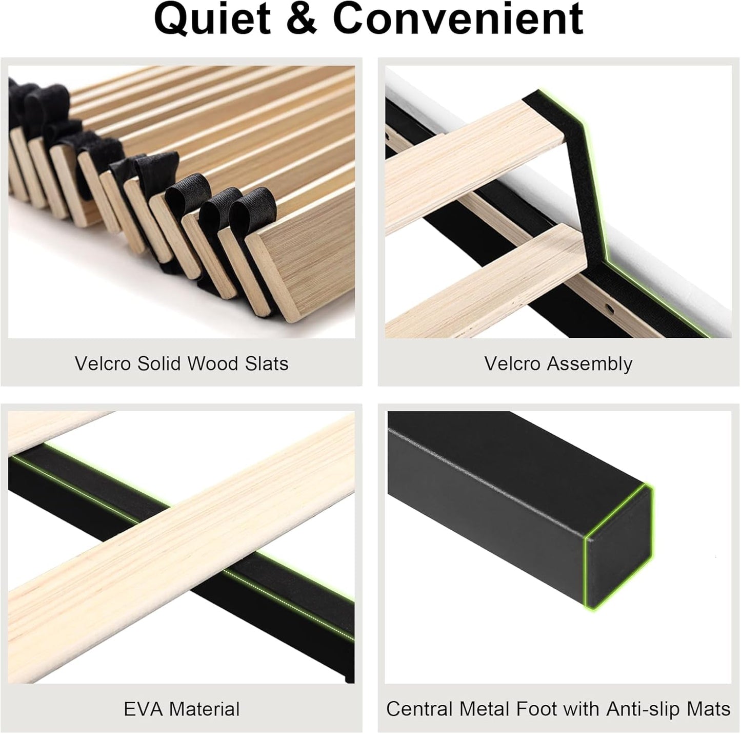 Feonase King Size Velvet Platform Bed Frame, Upholstered Bed with Button Tufted Headboard, Sturdy Wooden Slats & Heavy Duty Feet, No Box Spring Needed, Noise-Free, Easy Assembly, White