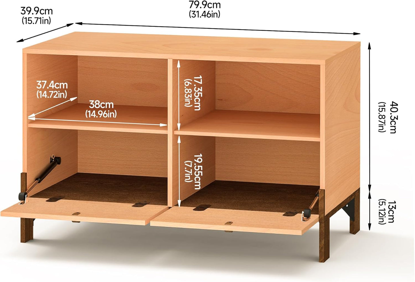 Sebastack TV Stand, Expandable Television Stand, Customizable Coffee Table with Drawer, Entertainment Center and Media Console with Storage for Living Room, Bedroom, 31 inch Beech Color (1 pcs)