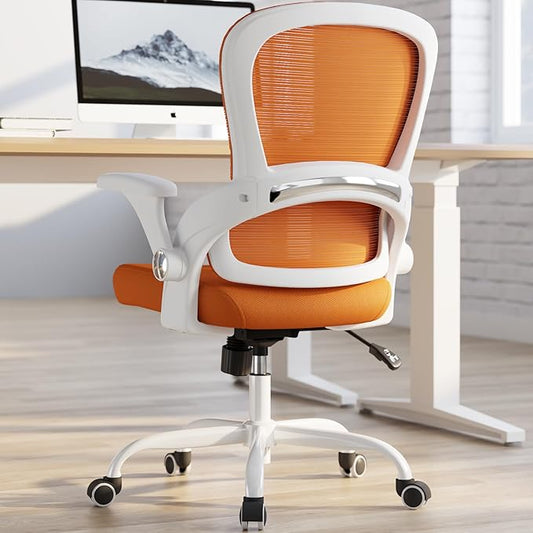 TRALT Office Chair - Ergonomic Office Chair with Back Support, Home Office Desk Chairs, 330lbs Wide Seat Big and Tall Office Chairs, Comfy Desk Chair for Work, Study, Office, Gaming (Orange)