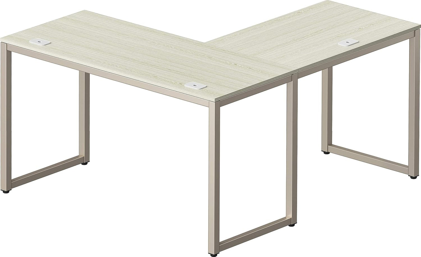 SHW 55 x 60 Inches Commercial-Grade L-Shape Corner Office Computer Desk, Maple