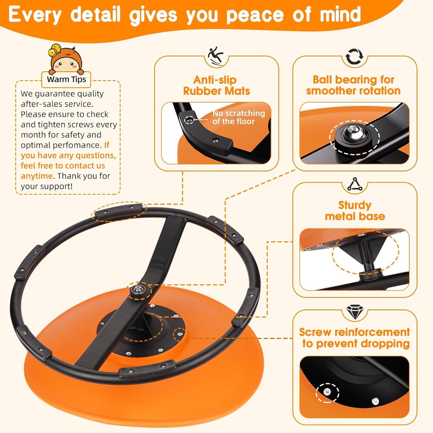 Sensory Spinning Chair for Autistic Kids, Training Body Coordination Sit and Spin Sensory Toys for Kids, ADHD Autism Sensory Products Toys, Swivel Chair for Kid Toddlers Toy