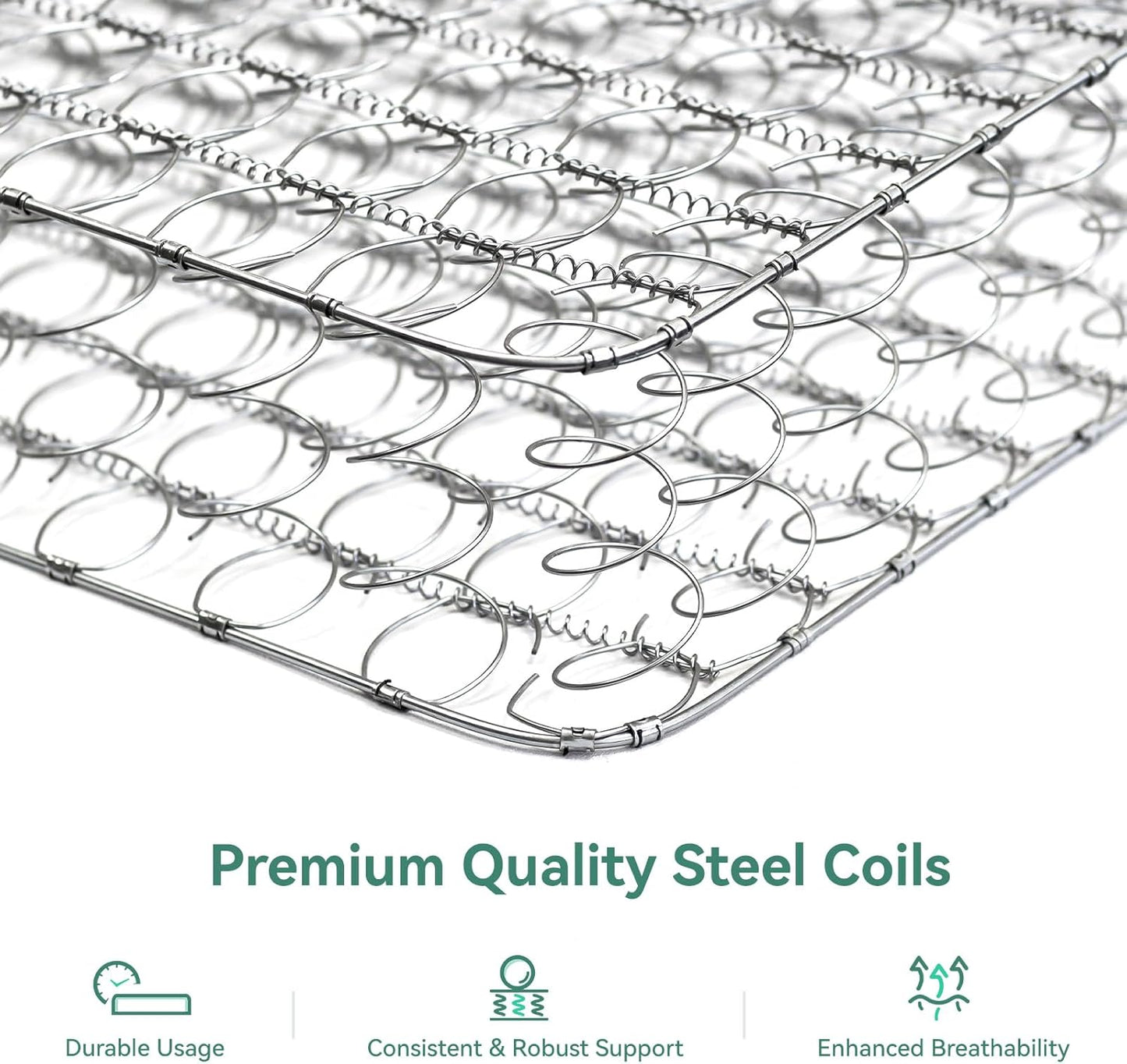 Novilla Queen Mattress, 6 Inch Queen Size Mattresses in a Box with Smarts™ Coil for Pressure Relief, Medium Firm Foam and Spring Hybrid Colchones with CertiPUR-US Certified for Kids