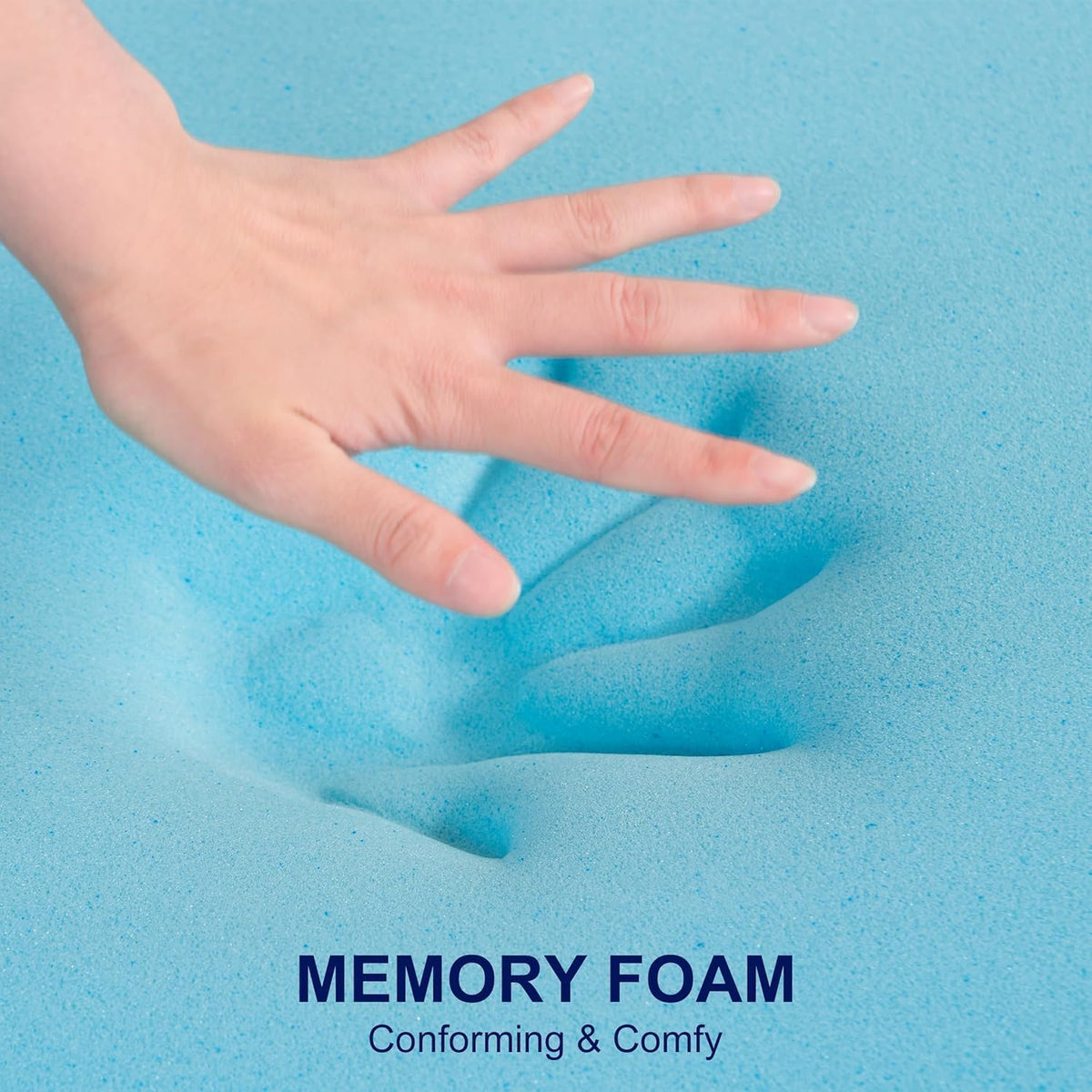 ELEMUSE 3 Inch Full Memory Foam Mattress Topper, High Density Gel Foam Bed Toppers with Cooling Pillowtop for Back Pain Relief, Medium Firm Mattress Pad for Comfort Body Support