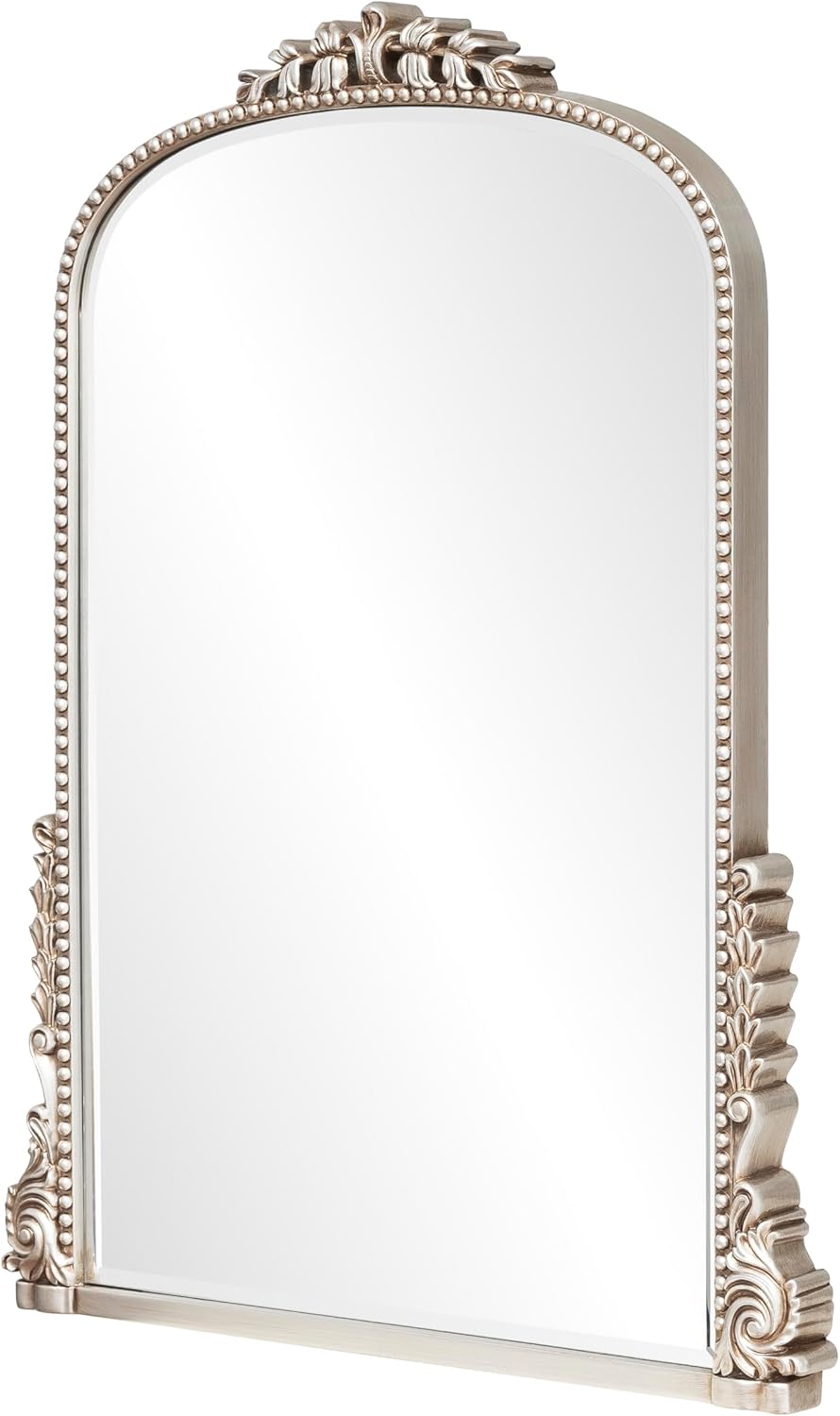 SHYFOY Antique Silver Mirrors for Wall Decor, Vintage Decorative Wall Mirror, Baroque Arch Large Mirrors for Living Room Entryway Powder Room, Home Decor