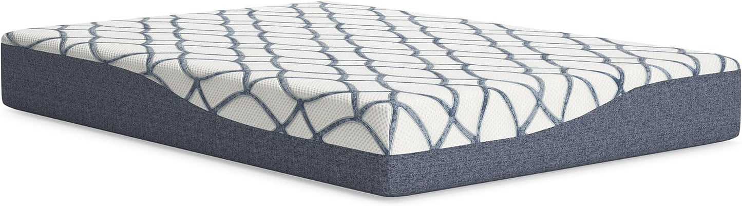 Signature Design by Ashley 10 Inch Chime Elite 2.0 Firm Green Tea Memory Foam Mattress for Cool Sleep and Pressure Relief, Full, Fiberglass Free, Mattress In A Box