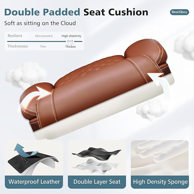 Office Chair, Ergonomic High Back Home Office Desk Chair, Big and Tall Breathable Leather Office Chair with Lumbar Support Flip-Up Armrests, Computer Chair with Rocking Function