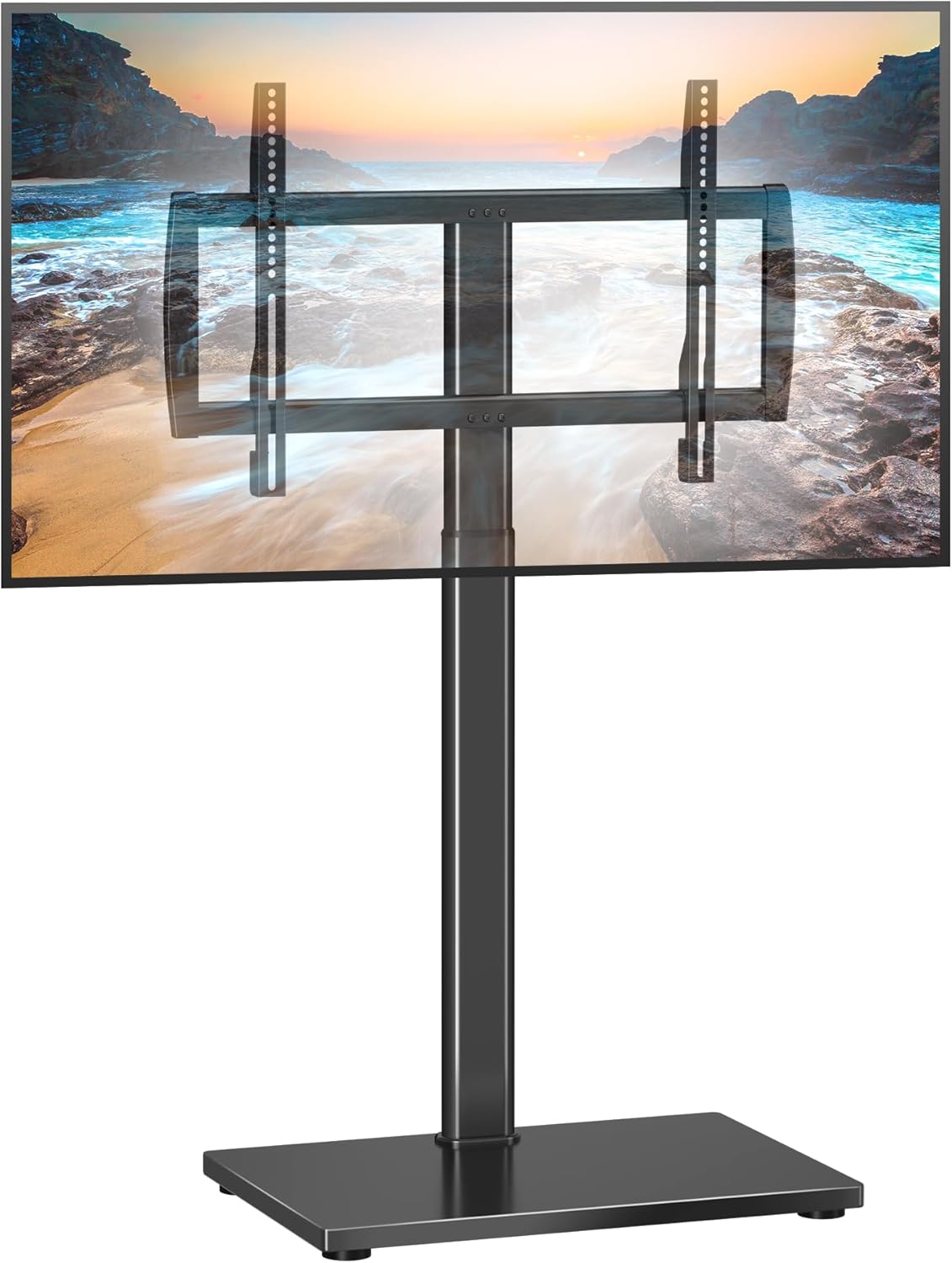 Universal Pedestal TV Stand with Bracket for 32"-75" TVs Floor TV Stand w/Cable Management Holds 132lbs Max VESA 600x400mm TS004H