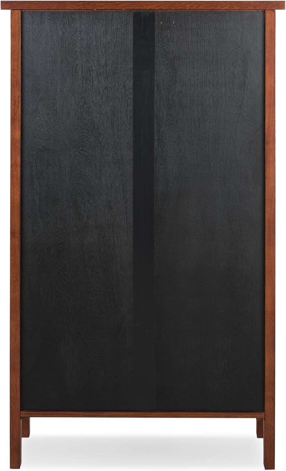 Leick Home 82262 Mission Mantel Height Bookcase with Slatted Sides and Top Drawer, Made with Solid Wood, for Living Rooms, Mission Oak Finish, Brownbronze