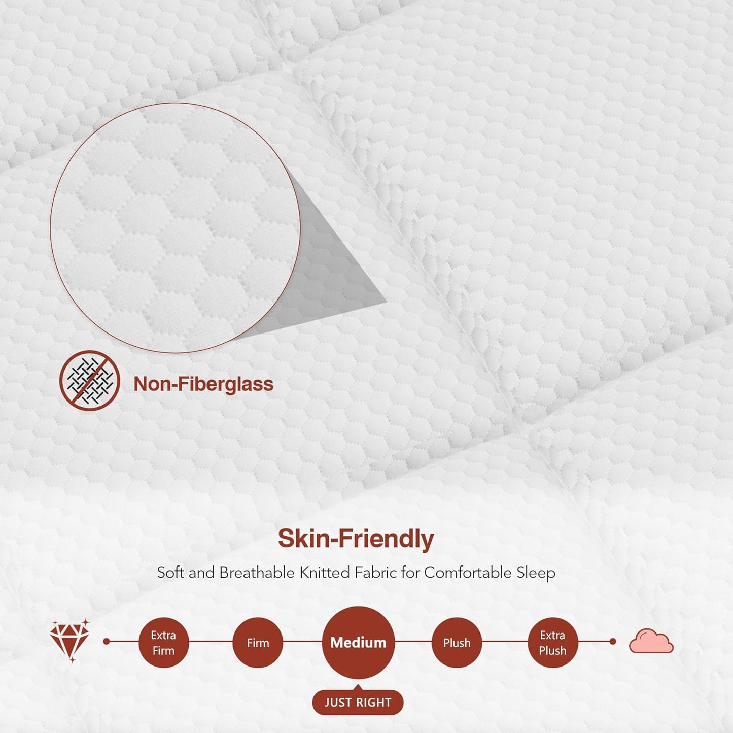 Queen Mattress, 12 Inch Hybrid Queen Size Mattresses in a Box with Gel Memory Foam and Individual Pocket Springs|Pressure Relief & Motion Isolation, Medium Firm Feel