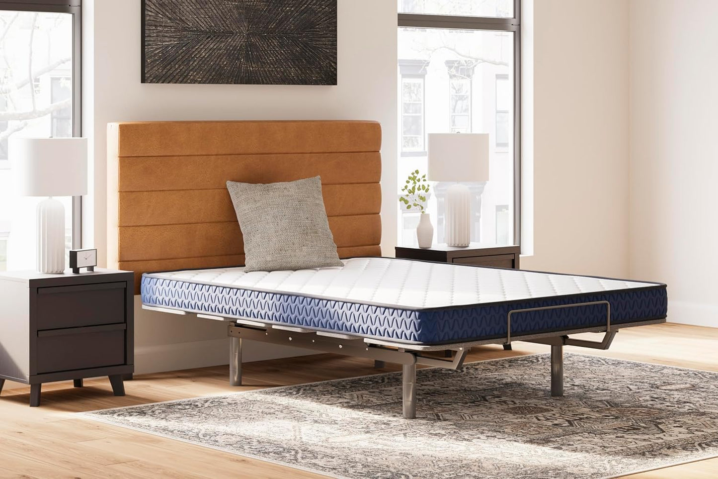 Signature Design by Ashley King Size Medium Firm 6 Inch Memory Foam Mattress with Breathable Quilted Cover, Fiberglass Free, Mattress in A Box