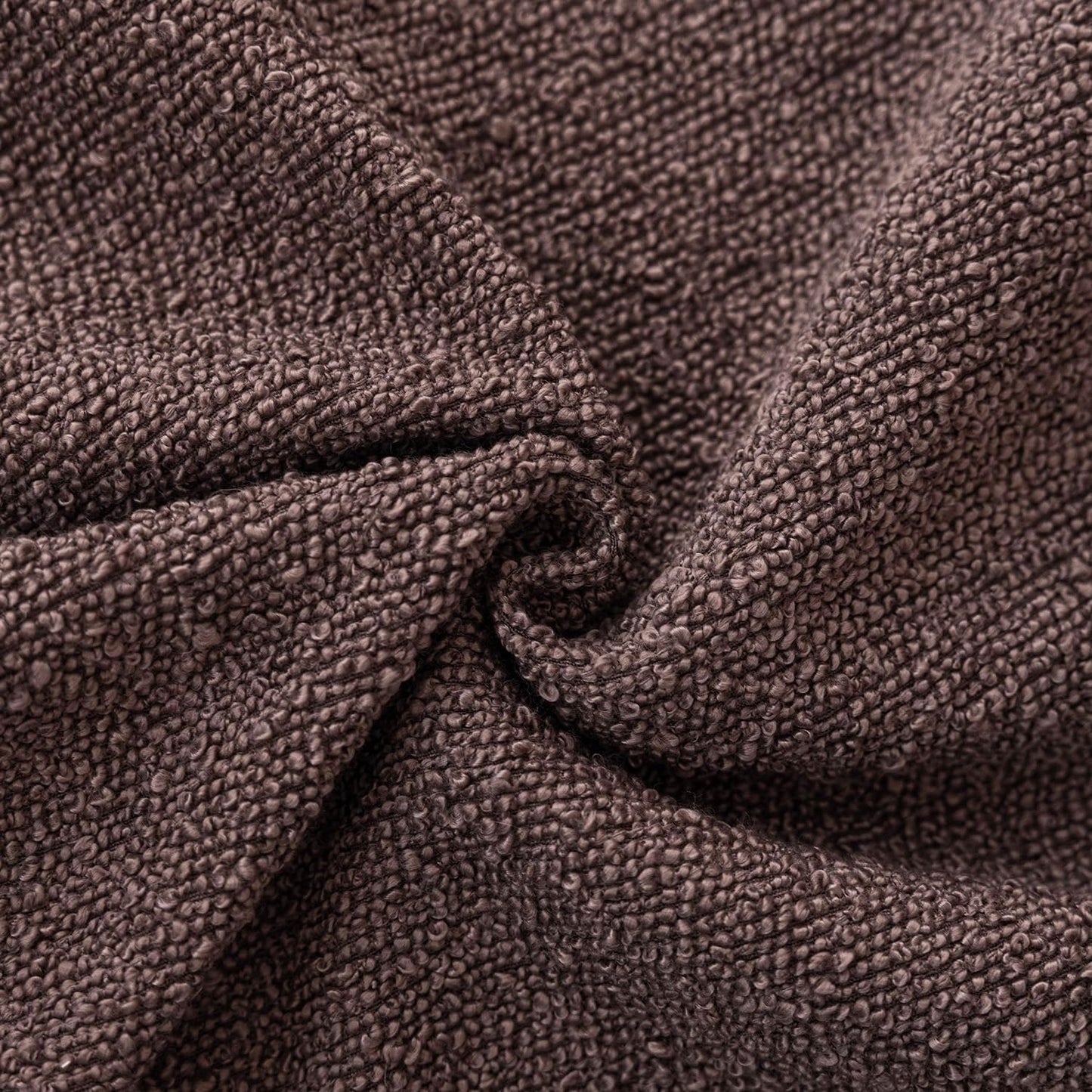 Foindtower Pack of 2, Decorative Textured Boucle Throw Pillow Covers Neutral Accent Solid Pillow Cases Cozy Soft Couch Cushion Case for Chair Sofa Bedroom Living Room Home Decor 22x22 Inch Dark purple
