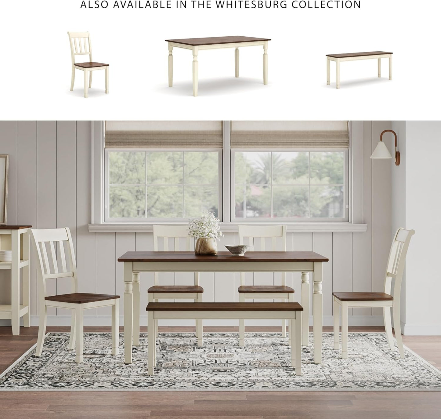 Signature Design by Ashley WhiteOwing Dining Chair, Brown/Cottage White