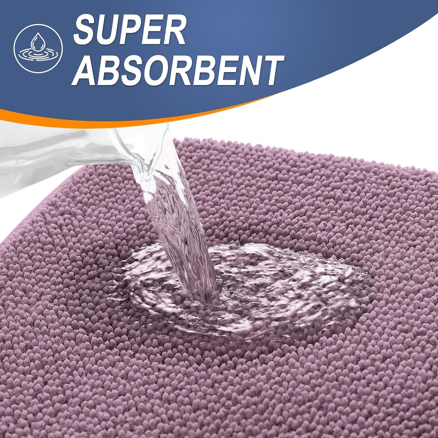 OLANLY Thick Memory Foam Bath Mat Rug 24x16, Extra Soft Absorbent Bathroom Rug, Quick Dry Bath Mats, Non-Slip, Machine Washable Carpet for Bathroom, Tub and Shower, Home Decor Accessories, Deep Plum