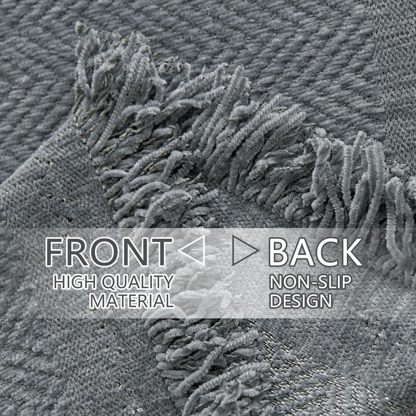 hyha Couch Cover for Dogs, Boho Sofa Covers for 3 Cushion Couch Washable, Chenille Sofa Slipcover for Pets, Soft Loveseat Sectional Couch Throw Blankets with Tassels (Grey, 71x150 Inch)