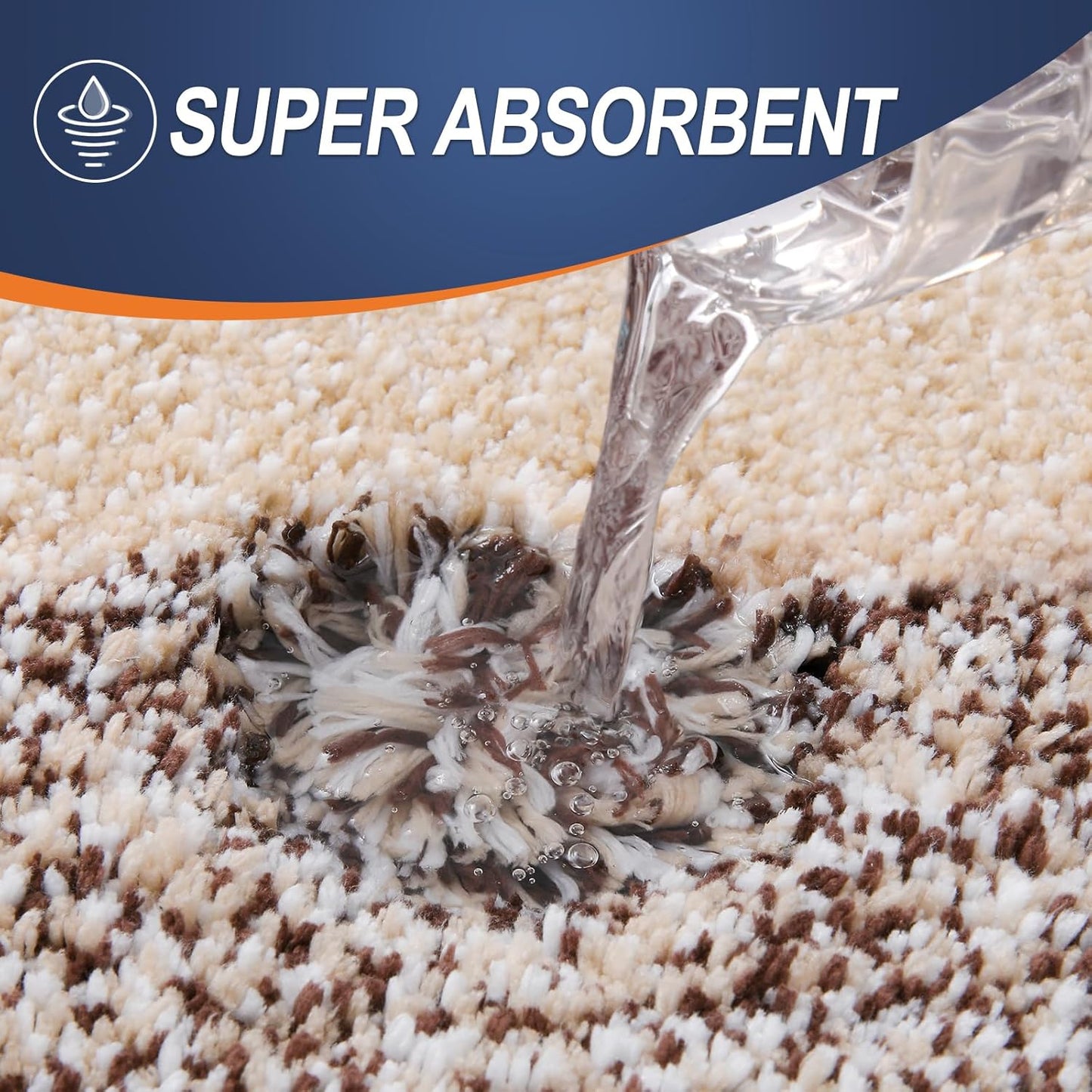 OLANLY Bathroom Rugs Mat 44x32, Extra Soft Absorbent Microfiber Bath Rugs, Rubber Backing, Quick Dry, Machine Washable Bath Mats for Bathroom Floor, Tub and Shower, Home Decor Accessories, Brown