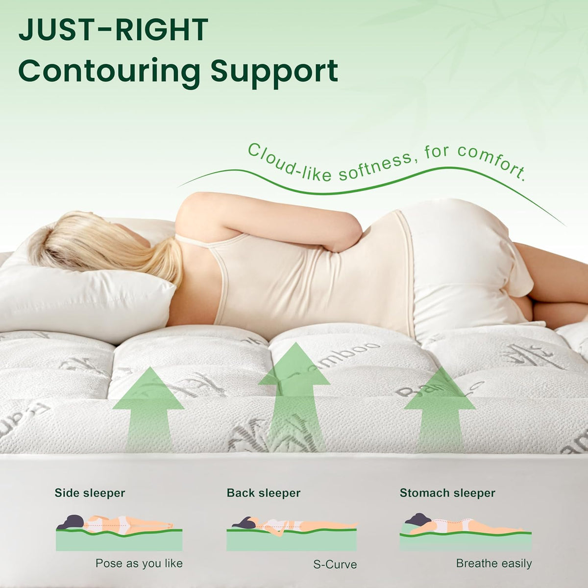 Love's cabin King Size Mattress Topper, Rayon Derived from Bamboo, 900 GSM Breathable Mattress Topper Pad, Thick Pillow Top Mattress Pad with 8"-20" Deep Pocket(78"x80")