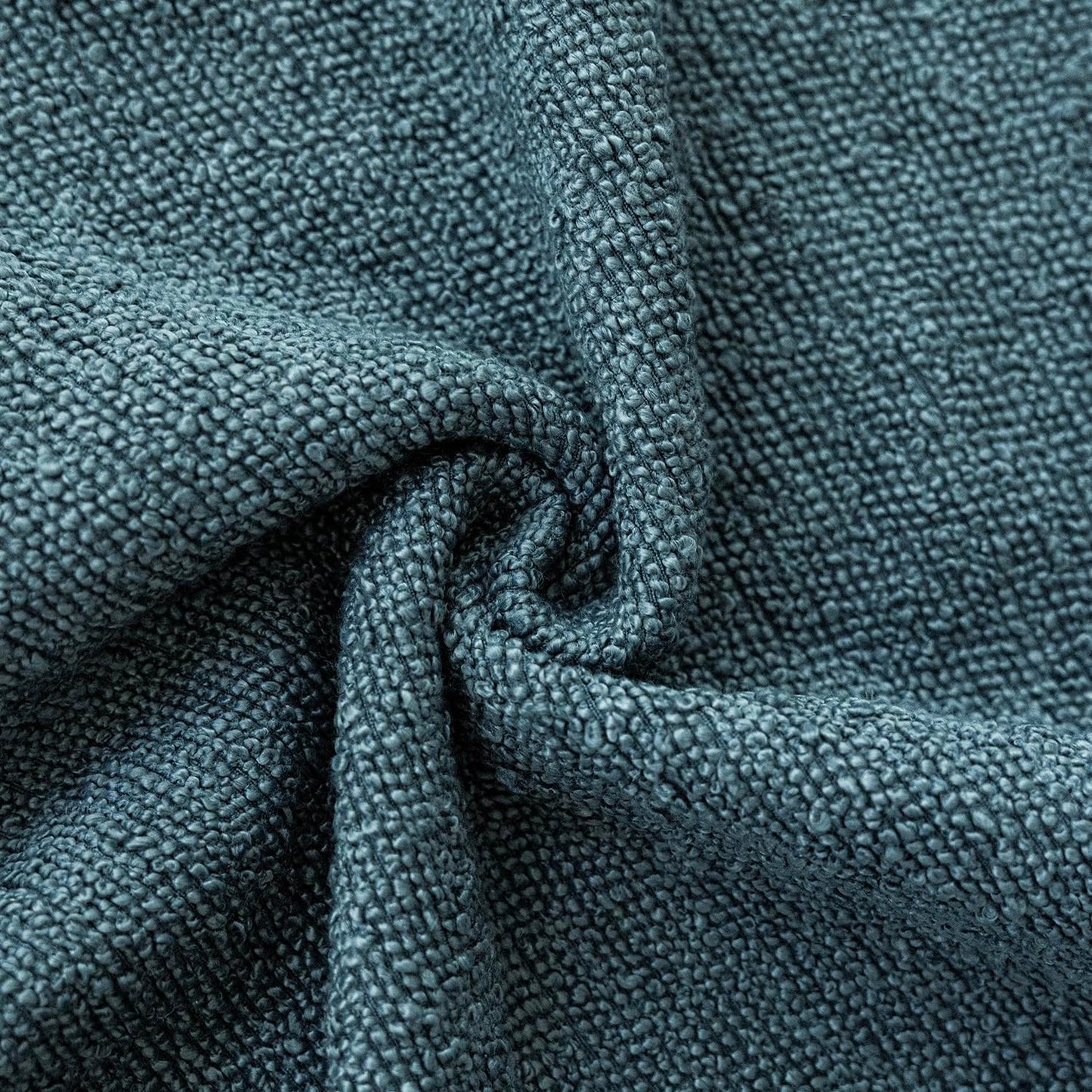 Foindtower Pack of 2 Textured Boucle Throw Pillow Covers Accent Solid Decorative Pillow Cases Cozy Woven Couch Cushion Case for Sofa Bedroom Living Room Home Decor 20x20 Inch Misty Blue