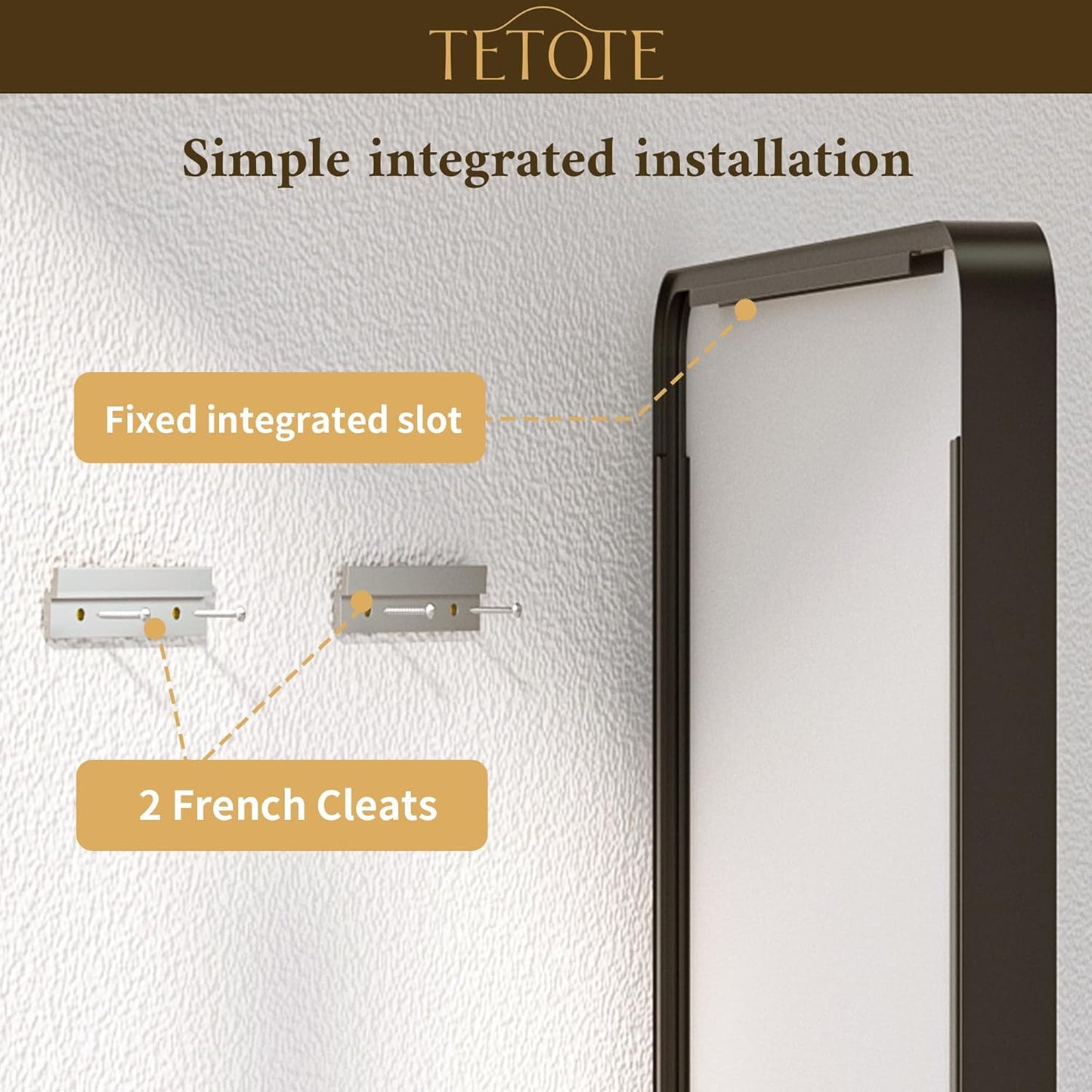 TETOTE Black Mirror for Bathroom 24 x 36 Matte Black Metal Framed Vanity Mirror, Tempered Glass, Modern Farmhouse Wall Mounted Mirrors for Decorative(Horizontal/Vertical)