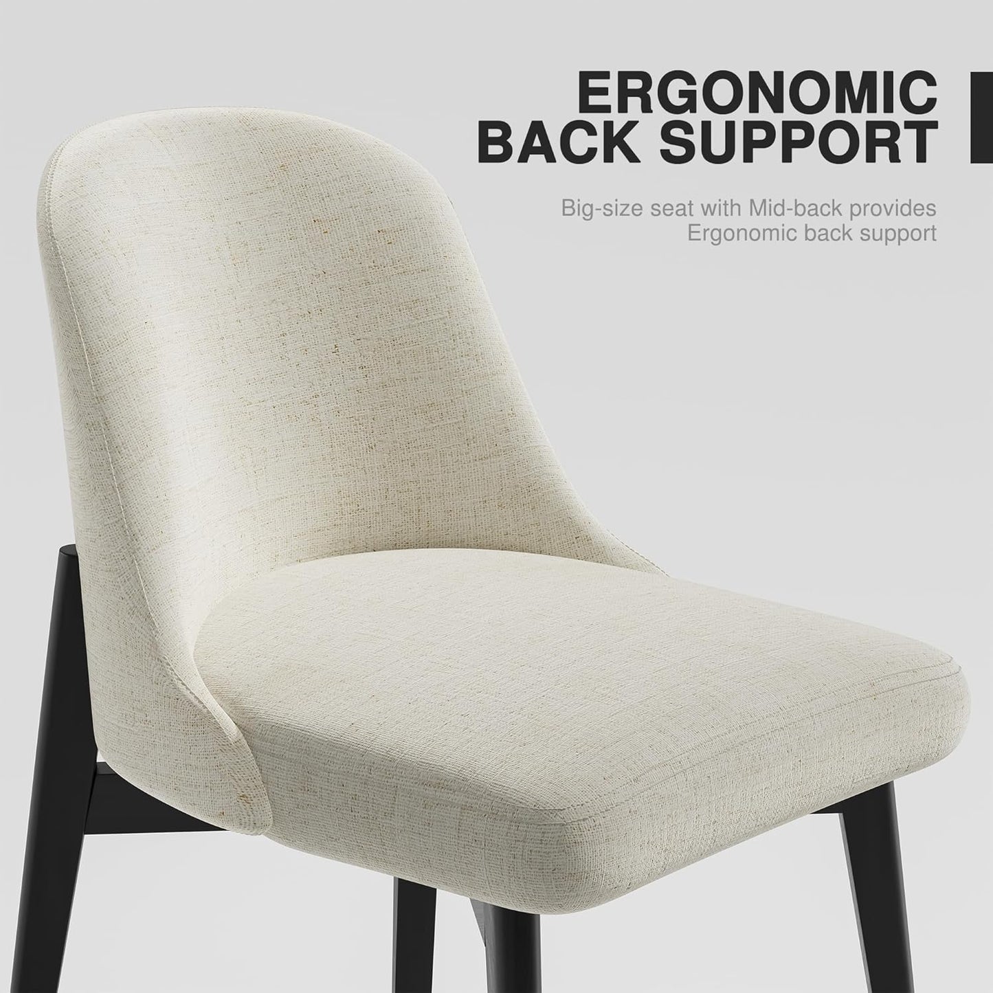 Casaphoria Kitchen Table Set with 4 Chairs, 59" Round Dining Kitchen Table & Chairs Set for 4-6, Wood Modern Dining Table for Living Room, Easy Assembly, Black