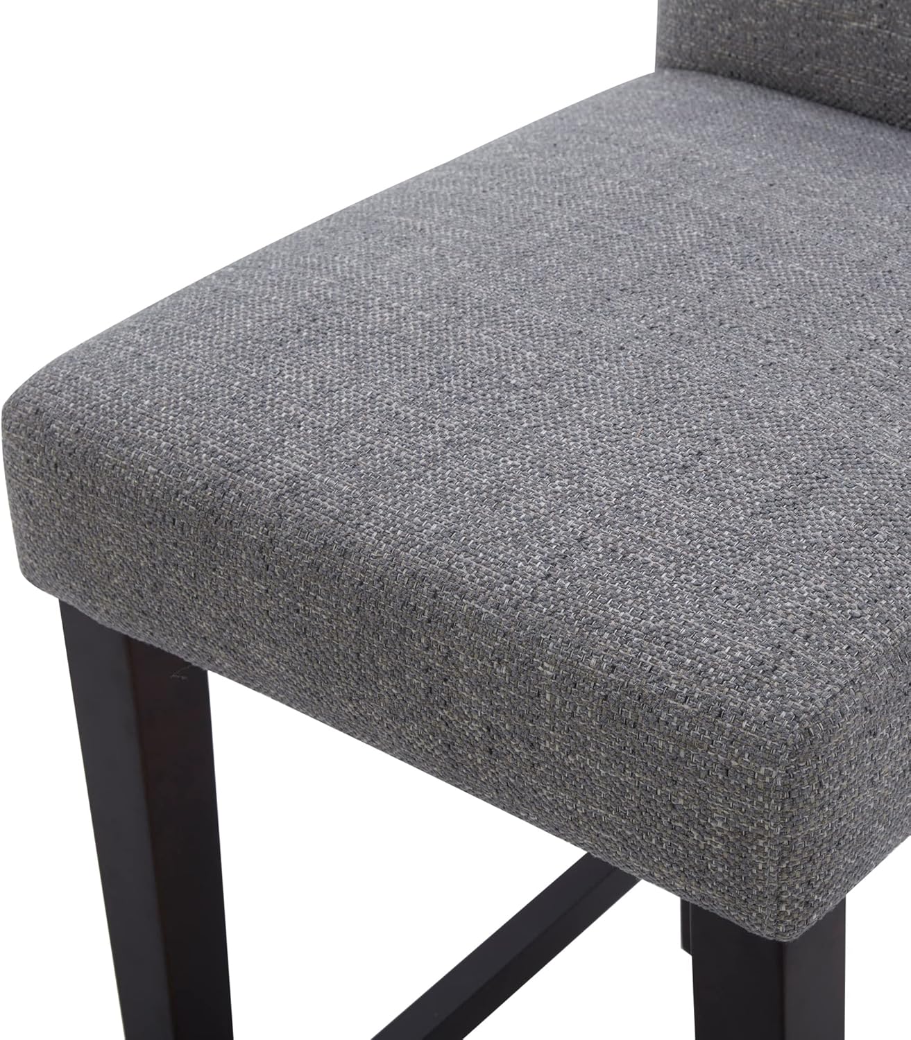 CHITA Counter Height Bar Stools Set of 2, 25" H Seat Height Upholstered Barstools, Fabric in Fog Grey