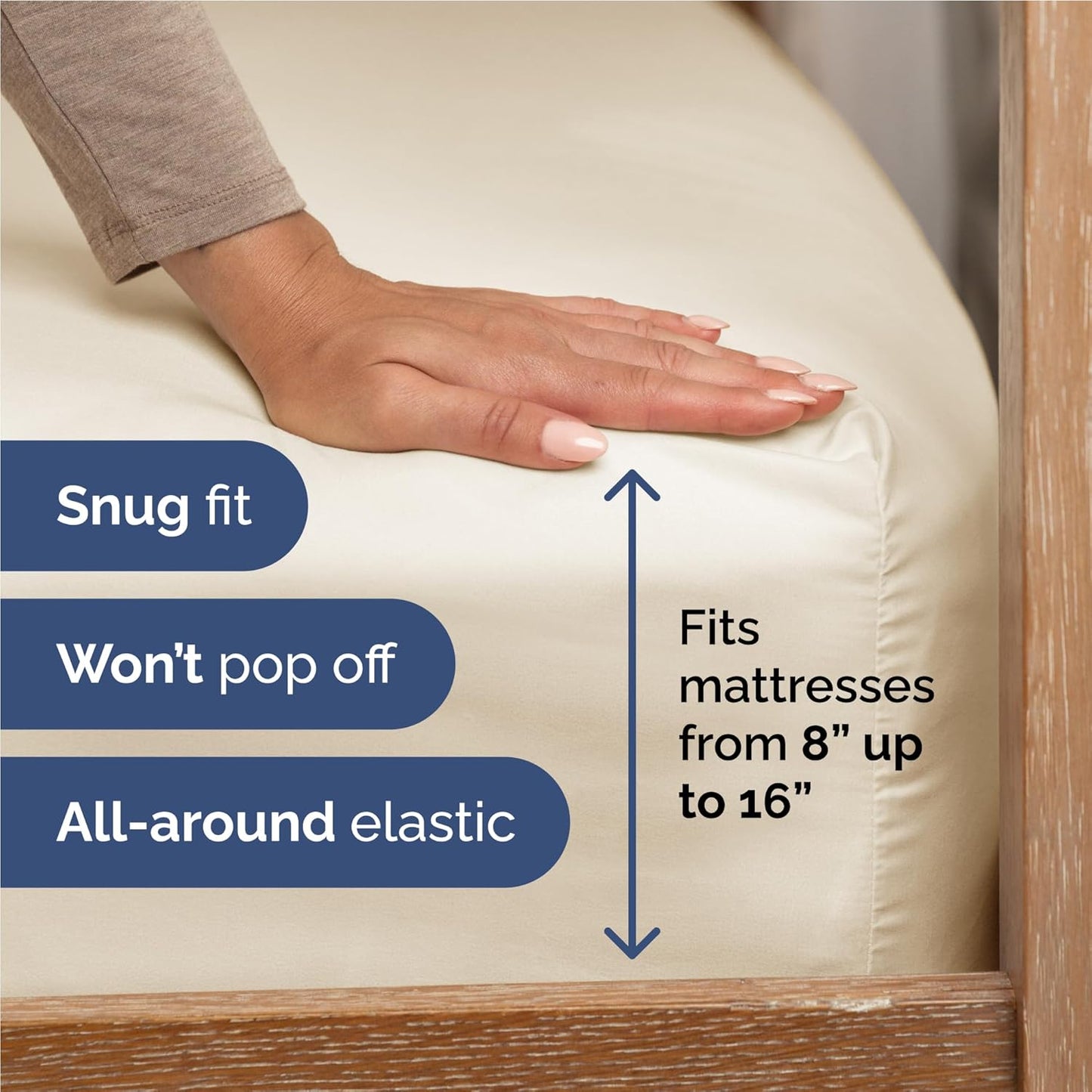 Twin XL Size 3 Piece Sheet Set - Comfy Breathable & Cooling Bed Sheets Set - Hotel Luxury Bedding for Women, Men, Kids, Teens, Boys & Girls - Deep Pockets, Soft, Wrinkle Free - Oeko-Tex - Off White