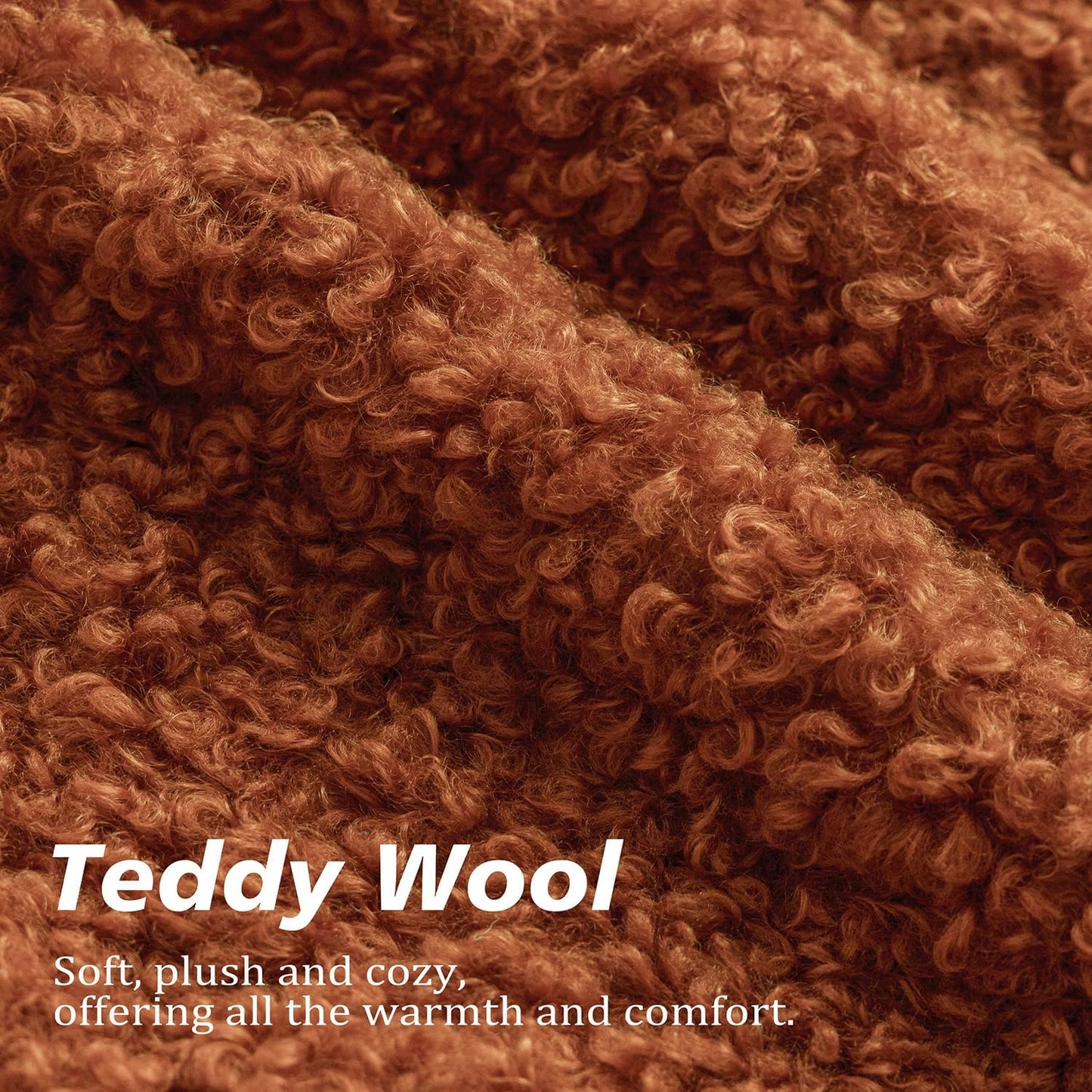 Foindtower 2 Pieces 26x26 Inch Burnt Orange, Faux Fur Throw Pillow Cover Accent Sherpa Furry Pillow Cover Fuzzy Soft Pillowcases Cozy Sheepskin Decorative Fleece Cushion Case for Bed Couch Living Room