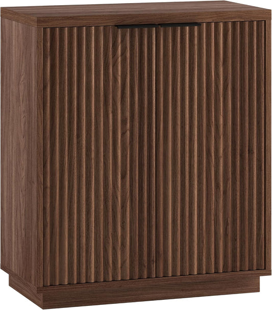 Henn&Hart 28" Wide Rectangular Accent Cabinet in Satin Walnut, for Home, Living Room, Bedroom, Entertainment Room, Office