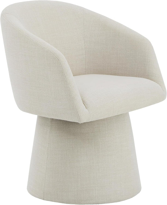 Swivel Dining Chairs Modern Accent Armchair Side Deskchair for Diningroom Vanity Bedroom Livingroom Reading Room,Linen,1 Box