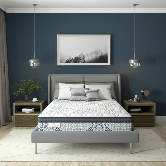 Kingsdown Firm Euro Pillow Top Hybrid King Mattress Cooling Gel Memory Foam Layer Multi-Layered Motion Isolation Cool Sleep Quilted Top Luxury Mattresses, 15-inch, Passions Engleson