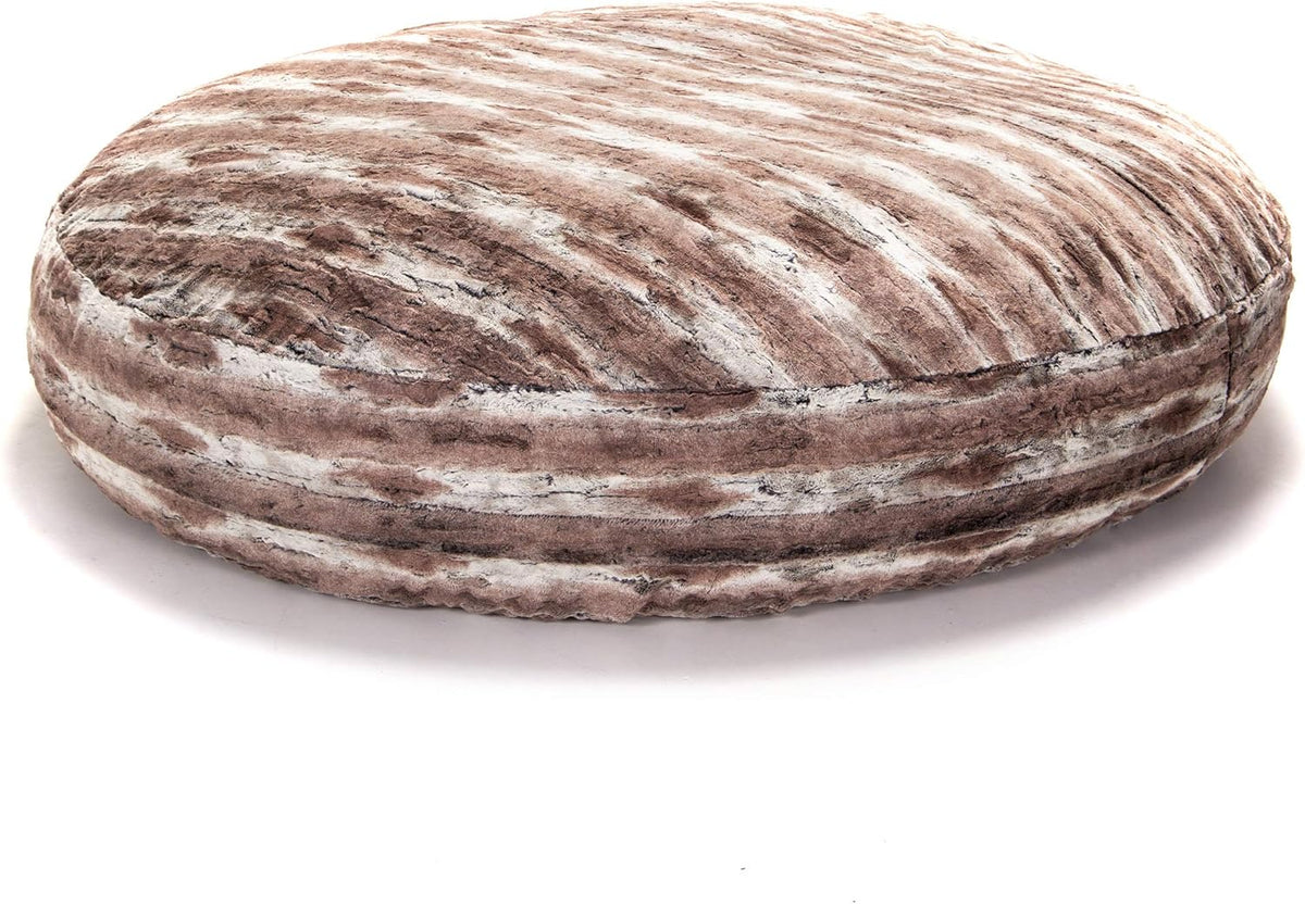 Jaxx 6 Foot Cocoon - 2-in-1 Convertible Bean Bag Bed & Large Bean Bag Chair for Adults, Premium Luxe Faux Fur - Mountain Fox