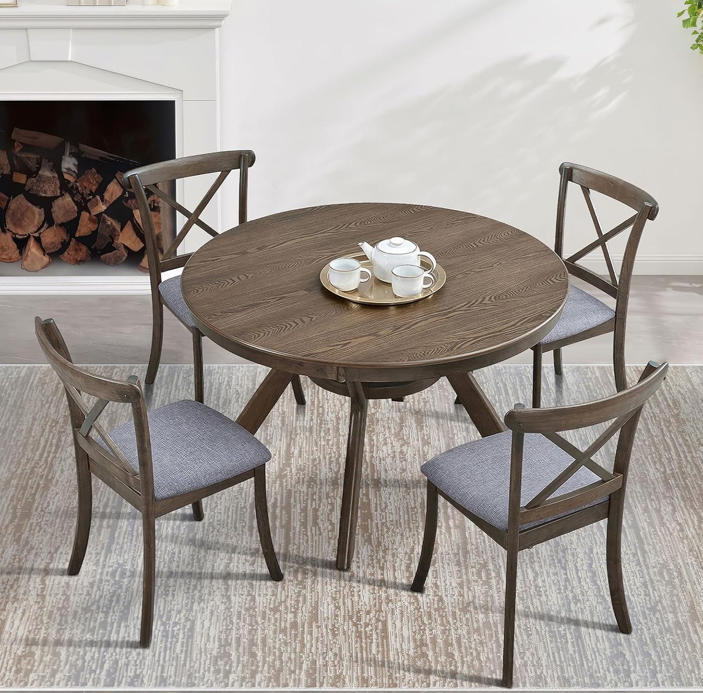 Wooden Dining Chairs Set of 2, Kitchen Chairs Upholstered Dining Chair, Farmhouse Dining Chairs for Dining Table, Max Load 300 Lbs,Oak