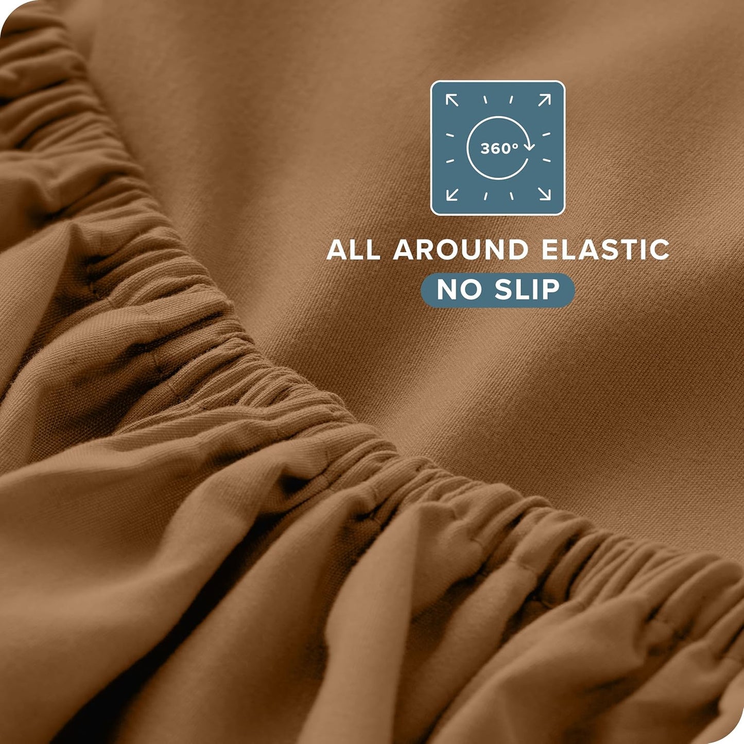 Bare Home Queen Sheet Set - Luxury 1800 Ultra-Soft Microfiber Bed Sheets - Double Brushed - Deep Pockets - Easy Fit - 4 Piece Set - Bedding Sheets & Pillowcases (Queen, Caramel)