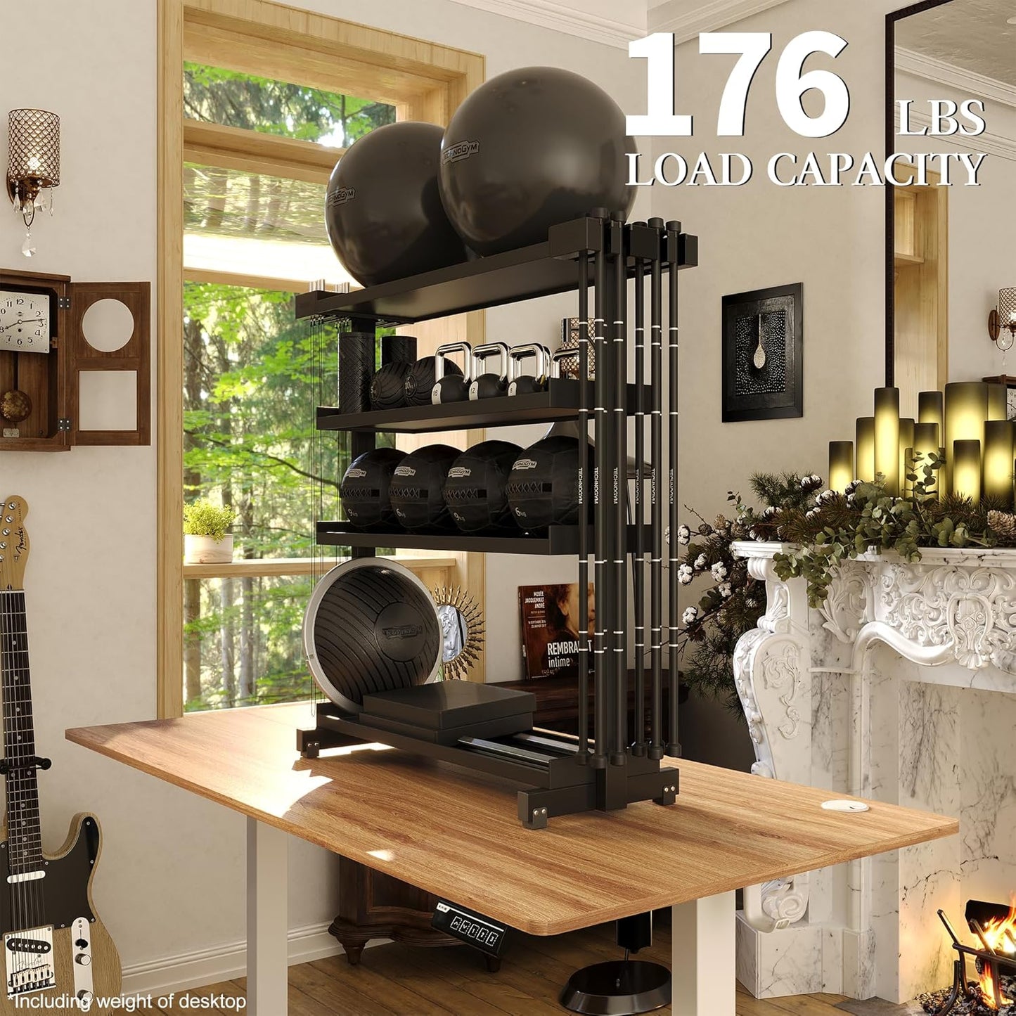 Monomi Electric Standing Desk, 47.2 inches Height Adjustable Desk, Ergonomic Computer Home Office Sit Stand Up Desk with Memory Preset Controller (Light Vintage Brown)